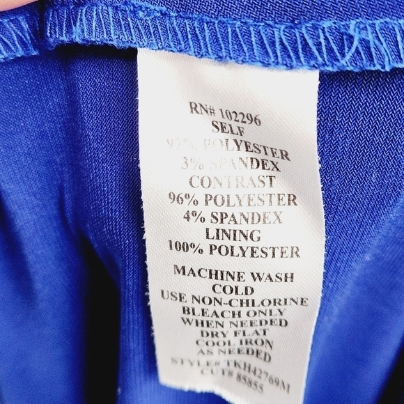 Connection Apperal Lisa Royal Blue Faux Wrap Floor Length Dress Size: 8 - Picture 10 of 10